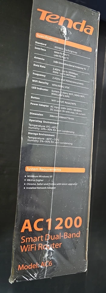 Tenda AC6 Roteador Wireless AC 1200mbps 4 Antenas Smart Dual Band Wi-Fi Router - Image 2 of 4