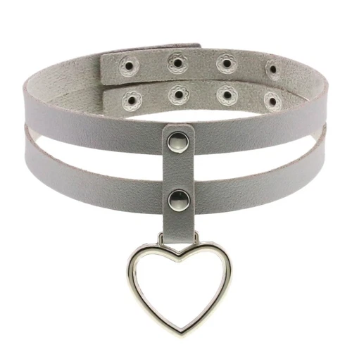 Gothic Leder Double Line Halskette Punk verstellbar Halsband Zubehör - Bild 16 von 38