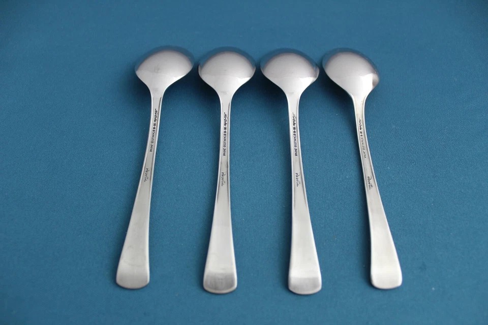 4 cucharaditas Noritake ROSETTA 18/8 acero inoxidable Japón 5 7/8" Foto 4 de 4