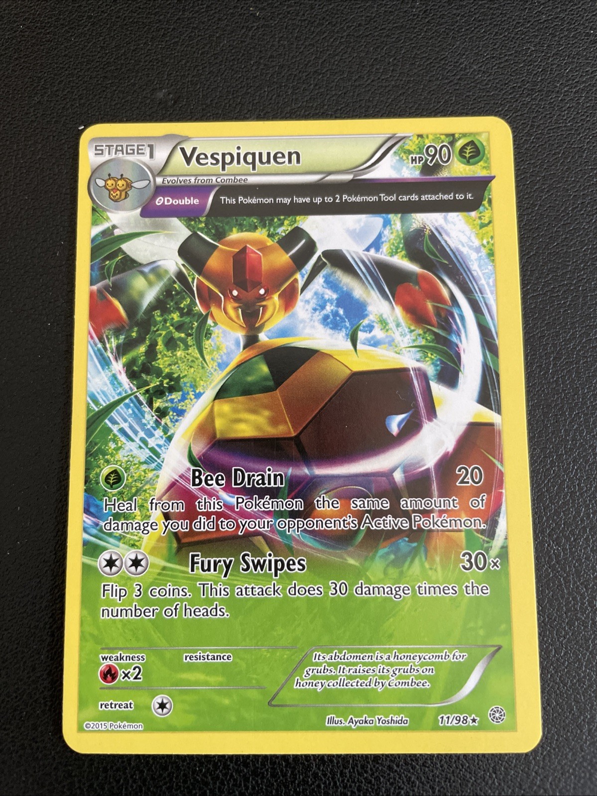 Pokemon! Vespiquen Non-Holo Rare 11/98 Ancient Origins 2015 LP