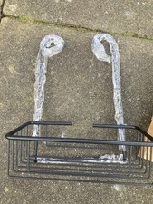 Shower Accessories Tray Black Metal New Boxed