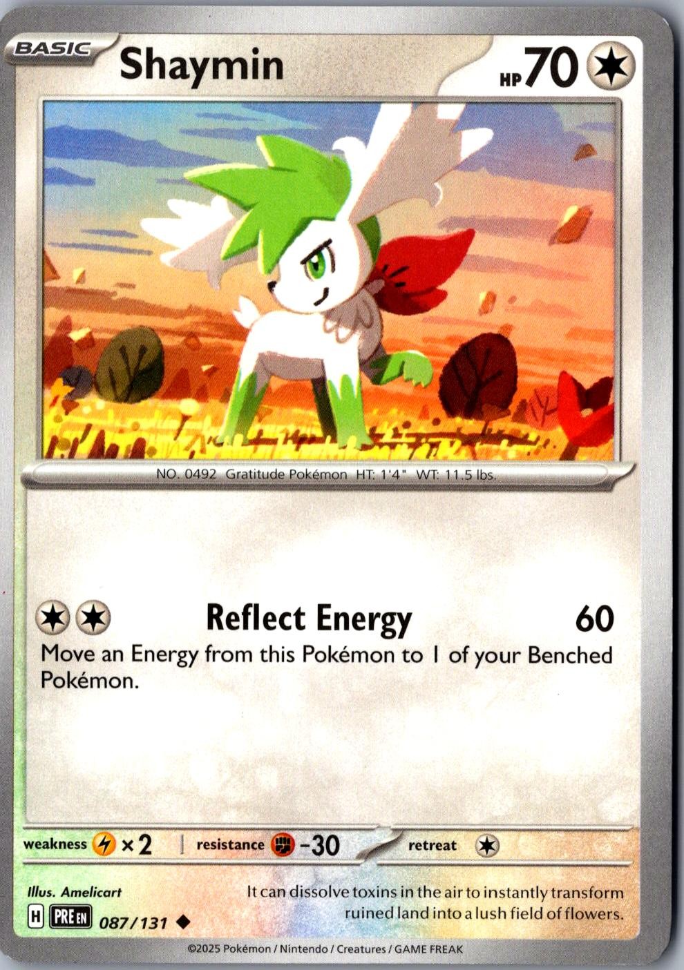 Shaymin 087/131 Pokemon Card LP Uncommon SV: Prismatic Evolutions