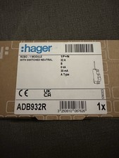 Hager Adb932r RCBO 6kA 30mA Type A New