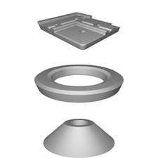 Staubabsaugadapter für Bosch RA1181 Tischfräse Schlauch 32mm