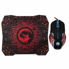 Kit- Marvo M416 Tappetino Gaming 28x24 Cm + Mouse nero Per Con Cavo 2400dpi