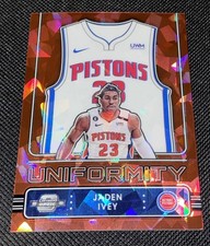 2022 Contenders Optic Uniformity Red Cracked Ice Prizm Jaden Ivey #27 Rookie RC