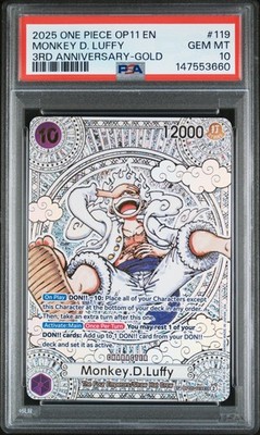 2025 ONE PIECE OP11-A FIST OF DIVINE SPEED #119 MONKEY D. LUFFY 