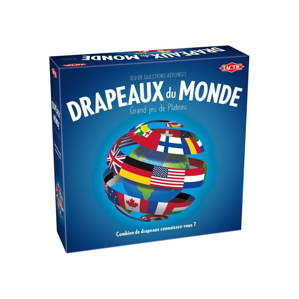 Jeu de quiz Drapeaux du Monde TACTIC société famille enfants 2-6 joueurs