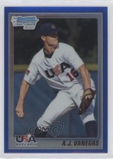2010 Bowman Chrome USA Stars Blue Refractor 75/150 AJ Vanegas #USA-19 sh7