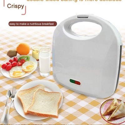 220V white color Double-sided breakfast sandwich machine panini toaster househol