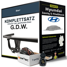 Für HYUNDAI Ioniq 5 Fließheck Typ NE Anhängerkupplung starr +eSatz 7pol 24- Kit
