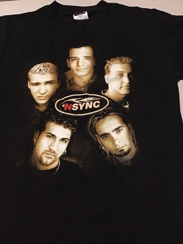 Lot-295-vintage Tultex NSYNC T-shirt Made In USA Mens Size Vintage vintage concert t-shirt, vintage, size M, single stitch, B+ condition