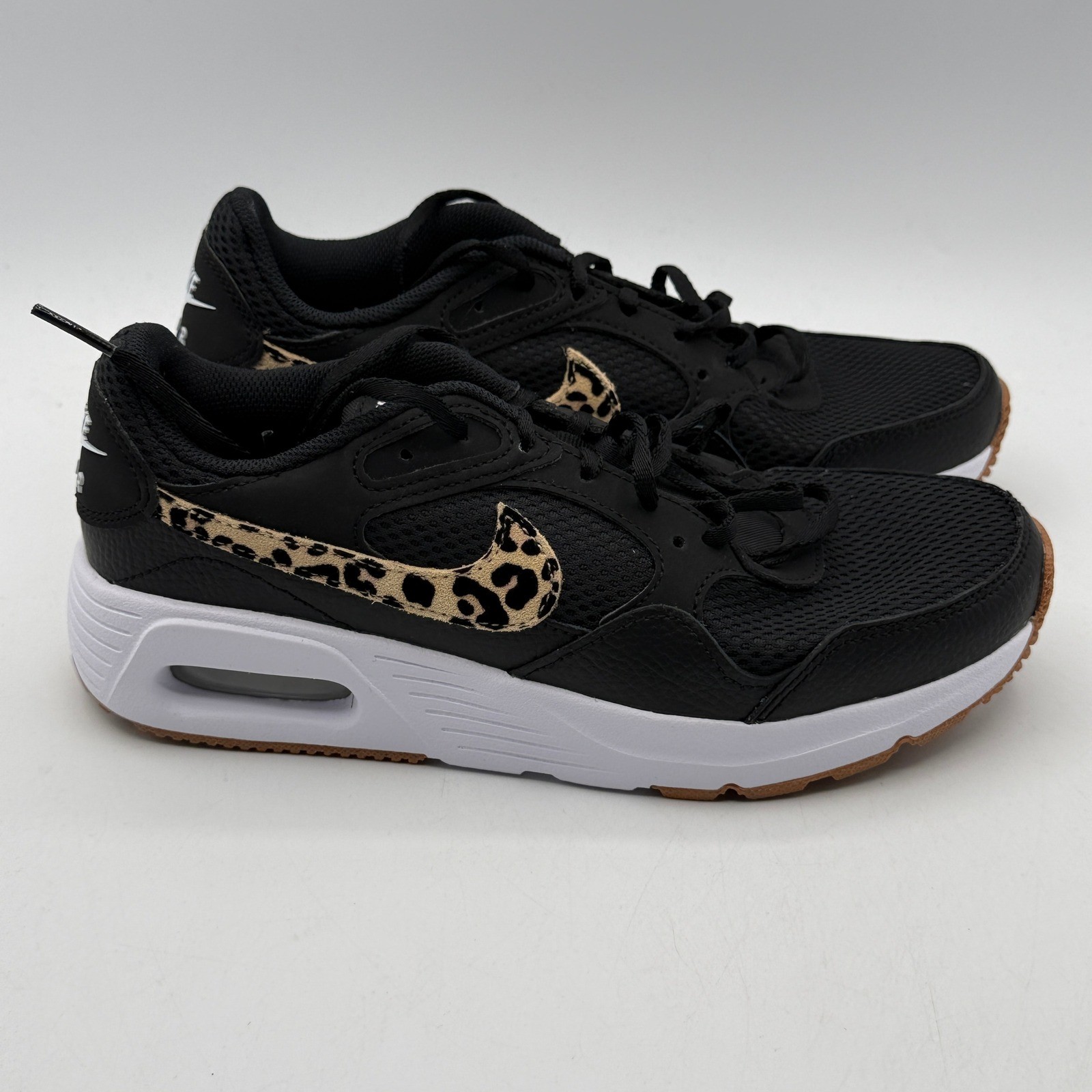 Nike Air Max SC Women Size 6 Black Leopard Print Sneakers FZ