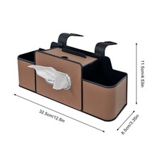 CAR SEAT BACK STORAGE BOX MULTIFUNCTIONAL ORGANIZER TISSUE DRINK CUP HOLDER