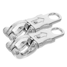 2 Pcs Metal Hooks Set Locking Clip Rope Snap Heavy Duty Clips with