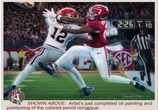 DANIEL MOORE ALABAMA FOOTBALL DEUCES WILD RYAN WILLIAMS L/E PRINT VS UGA