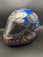 Seltener Shoei Tomomi Manako blue monster Motogp Race Replica Helm