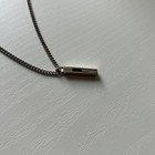 GUCCI Sterling Silver G Cut Out Pendant Necklace