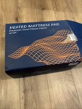 Homemate Heated Mattress Pad Queen 60x80 w/ Controller – Coral Fleece – New Open