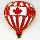 Canadian Flag Hot Air Balloon Lapel Pin - Maple Leaf - Canada Vintage
