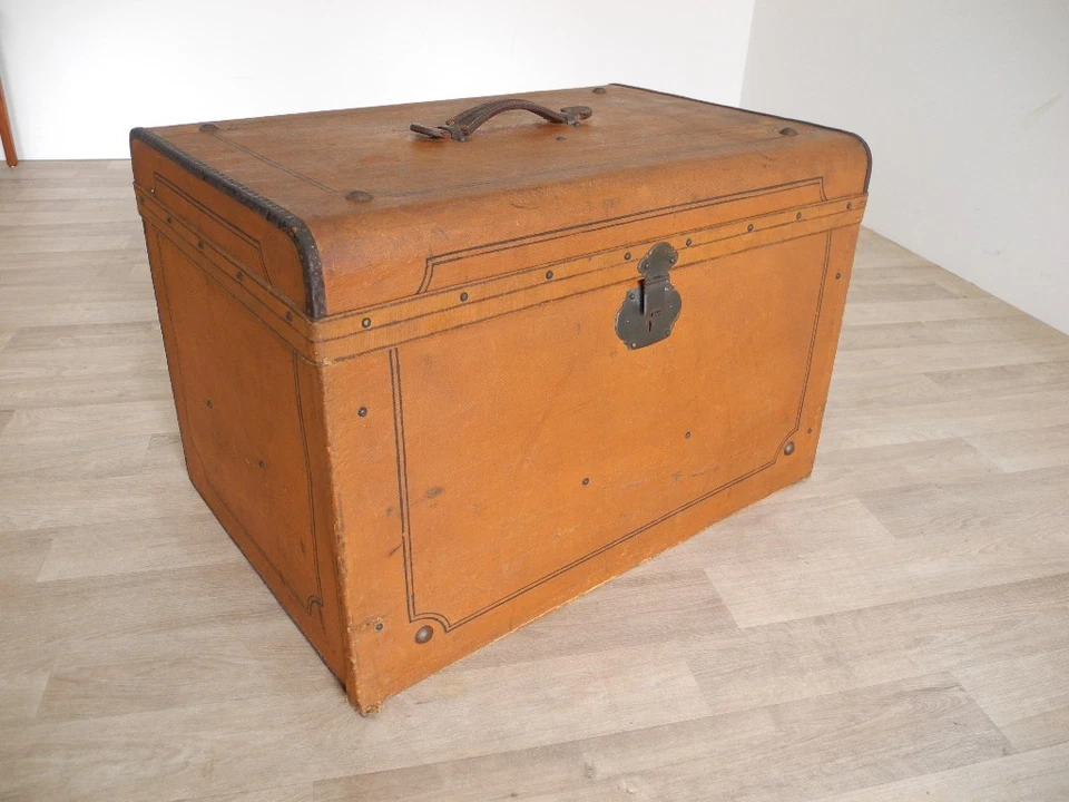 Antik Hutkoffer Überseekoffer Reisetruhe Schrankkoffer Truhe Jugendstil  Nr. - Bild 2 von 4