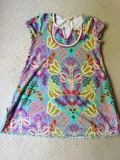 Matilda Jane Girls Dress Size 12 Colorful Paisley Floral Boho Tunic Dress