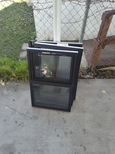 Shed Windows and More 21x31 1/4in Ho me Or Shed Window with Tempered Glass Black