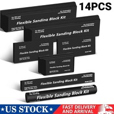 14Pcs Sanding Block Kit Flexible EVA Foam Wet or Dry for Automotive or Woodwork