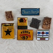 Vtg Team Xerox Rochester NY Employee Enamel Advertising Lapel Pin Lot of 8