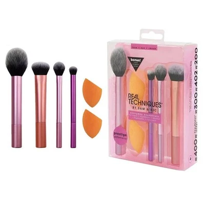 NEW Real Techniques Makeup Brushes Set Sponges Puff Blender Smooth Foundation UK