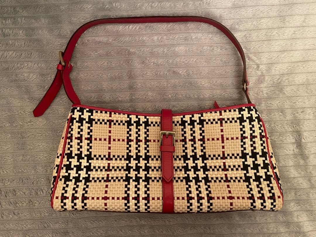 Burberry Blue Label Handbag Shoulder Bag Nova Check Canvas Leather Bag New thumbnail 11