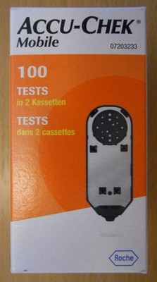 ACCU-CHEK Mobile 100 Tests (2 Kassetten) - NEU / OVP - AKKU CHECK -