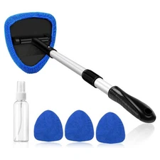 Car Windshield Cleaning Tools Reusable and Washable Microfiber Pad