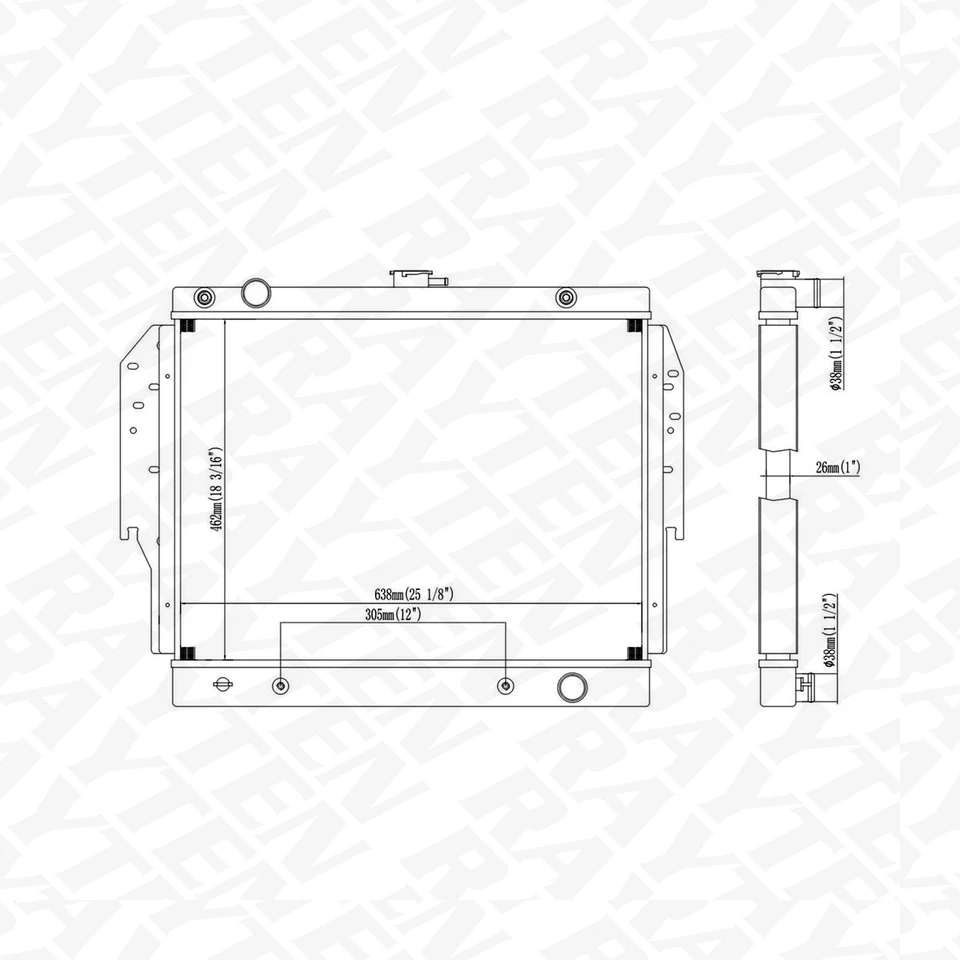 Radiator for Dodge Diplomat Mirada Dart Chrysler Volare LeBaron Imperial CU500 - Изображение 2 из 3