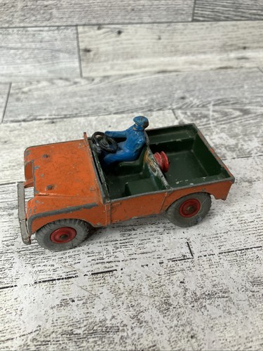 Vintage DINKY TOYS #340 Orange Land Rover with Driver by Meccano Ltd. - Used - Picture 1 of 7