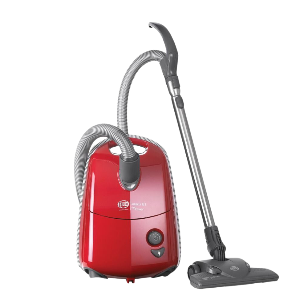 Sebo Airbelt E1 Red Cylinder Vacuum Cleaner ePower +Boost 92623GB 5Yr G'tee