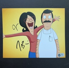 H Jon Benjamin & John Roberts signed Bob's Burgers photo 8"x10" coa ACG