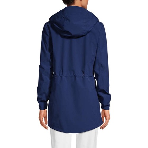 Lands End Womens Squall Packable Waterproof Raincoat Size XL Petite Navy 515404 - Picture 3 of 12