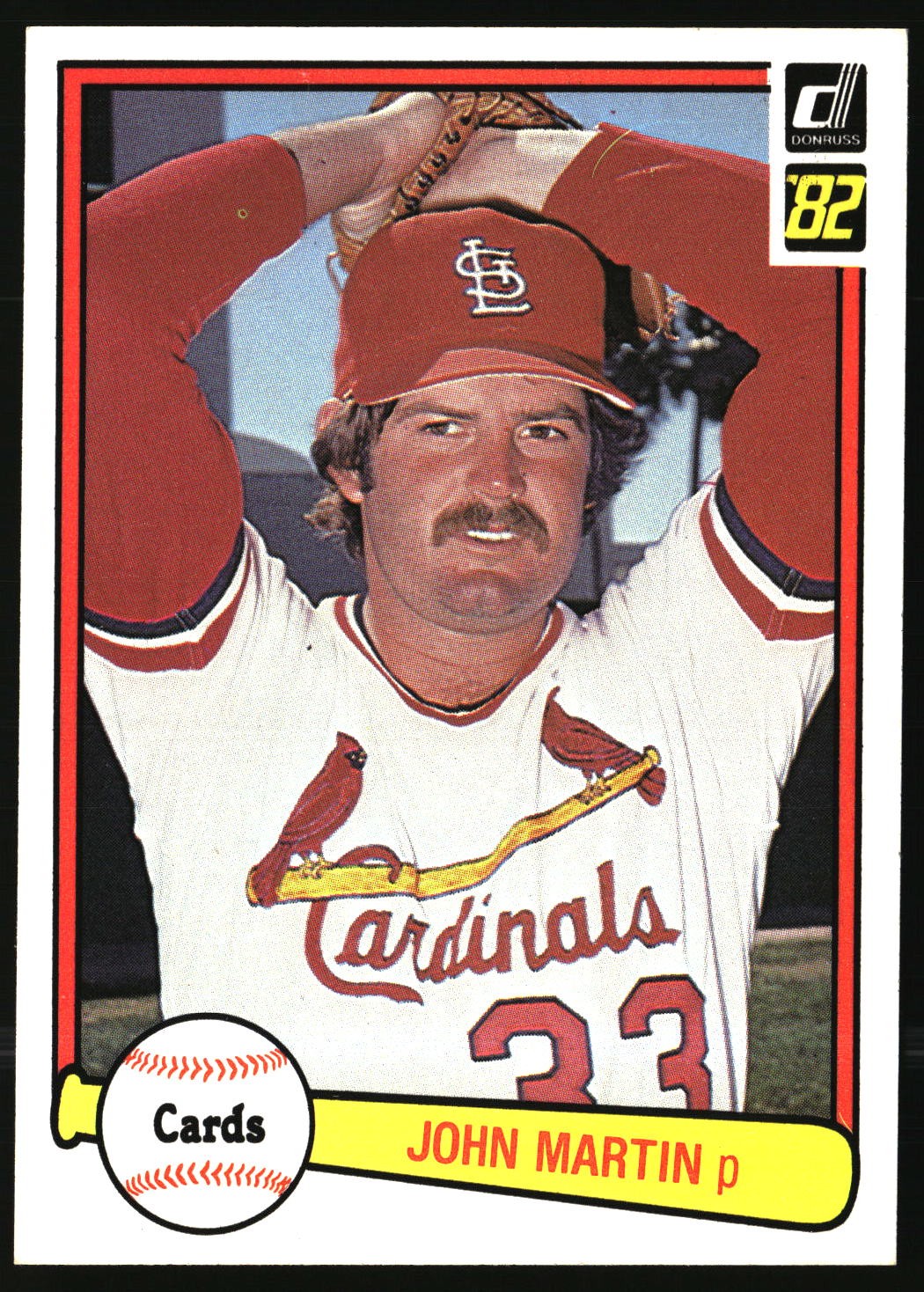 1982 Donruss #343 John Martin St. Louis Cardinals Free Shipping *L13*