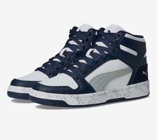 Boy's Fashion Sneakers Puma Rebound Mid Layup Marble Sneaker