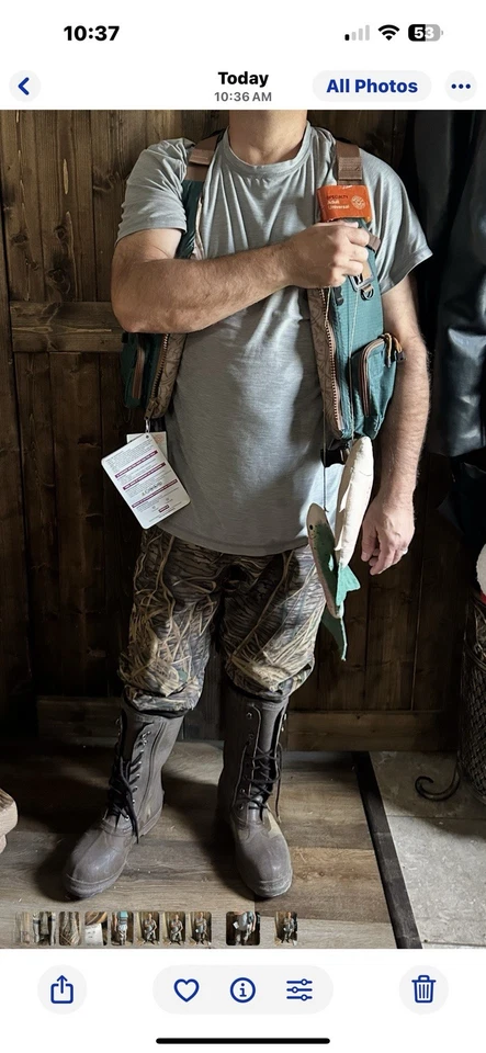 Caza Pesca Camping Vadeadores Talla Mediana 36/30 Botas un Vadeador Fijo Talla 10 Foto 2 de 4