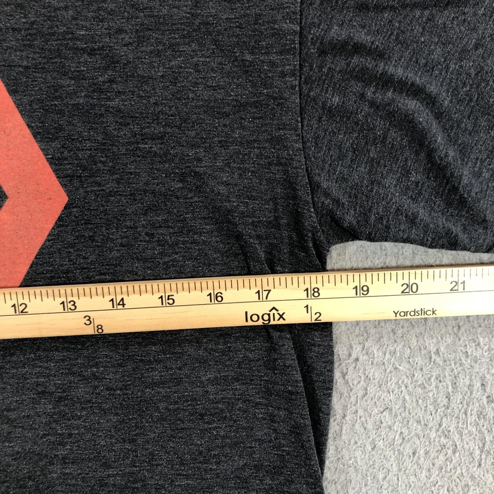 vtg Volcom Shirt Mens Medium Charcoal Heather Gray Logo Graphic Short Sleeve Tee - Image 3 of 4