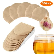 300x Non-woven Tea bag Filter Disposable Empty Teabags Loose Leaf Drawstring Bag