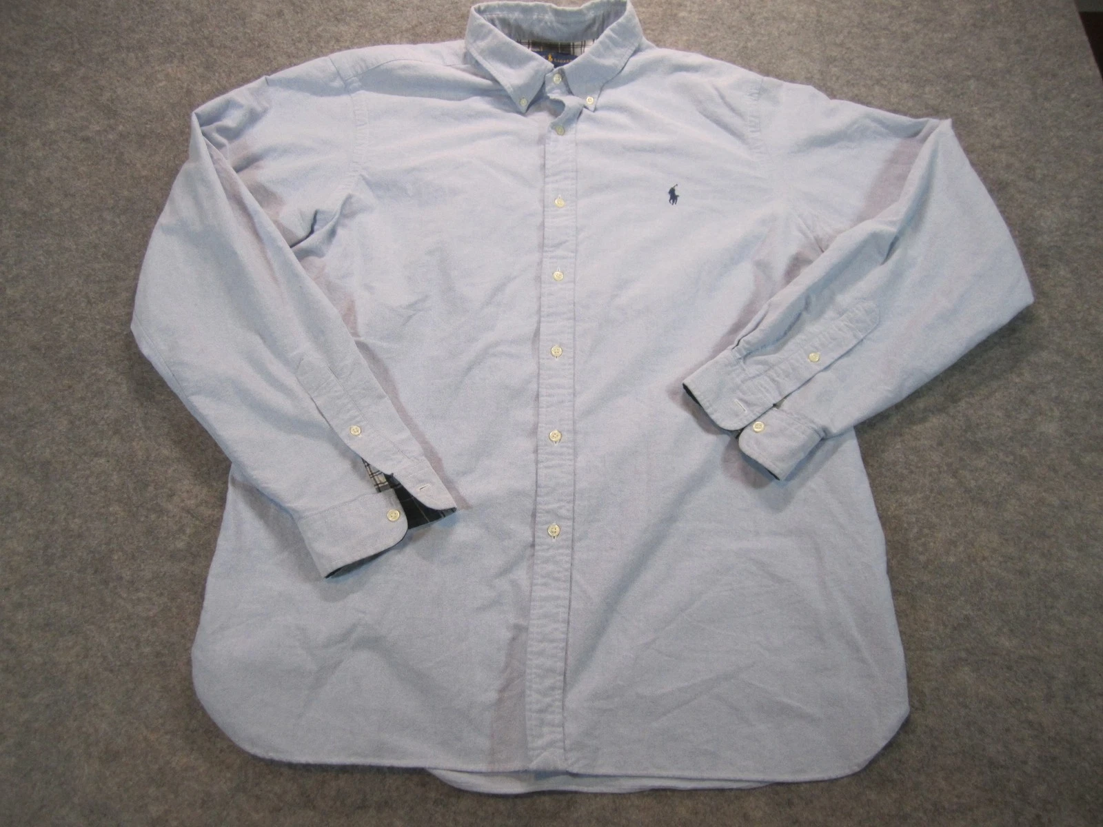Ralph Lauren Shirt Mens 2XL Blue Oxford Button Down Collared Pony Logo Classic