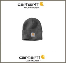 Original ! CARHARTT unisex Herren Damen Mütze A18 Rippstrick Beanie Coal Heather