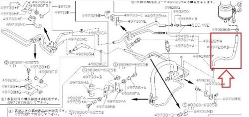 New NISSAN Genuine Skyline ER34 RB25DE RB25DET Power Steering Hose 2pcs.JDM - Bild 7 von 16