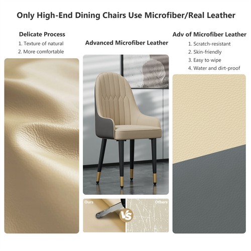 2X Modern Kitchen Dining Room Chairs Comfortable Sitting Chair Set Arch/Flat Top - Picture 18 of 24