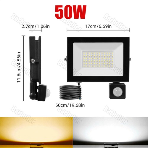 10-100Watt LED Strahler Fluter mit Stecker/Bewegungsmelder Außen Arbeitsleuchte - Bild 21 von 23