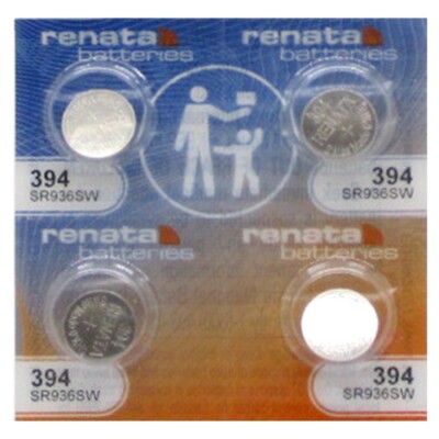 4 PCS RENATA 394 WATCH BATTERIES SR936SW