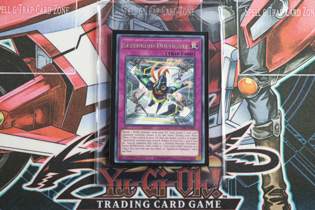 YuGiOh Trap Card Speedroid Dupligate LED8-EN008 1st Edition Rare